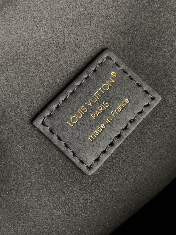 LV City Avenue PM 38.5cm Black Monogram Embossed Shadow Cowhide