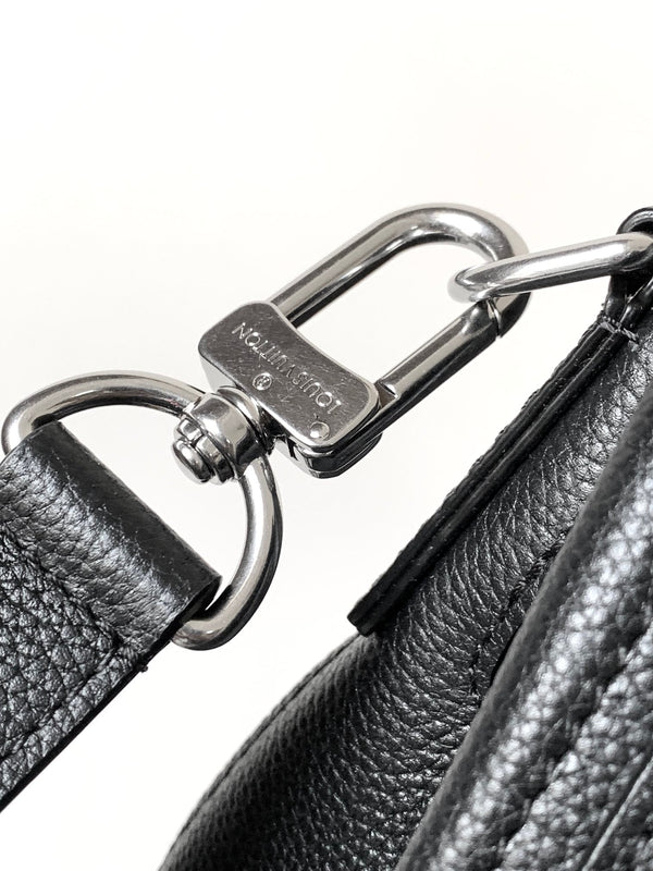 LV Steamer 30 Black Suede Leather