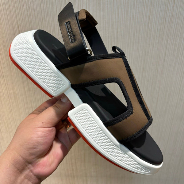 HM Men's Gate Sandal Brown Calfskin Suede 655428