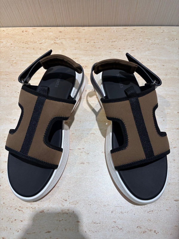 HM Men's Gate Sandal Brown Calfskin Suede 655428