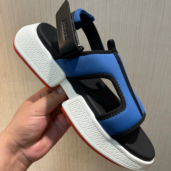 HM Men's Gate Sandal Blue Calfskin Suede 655429