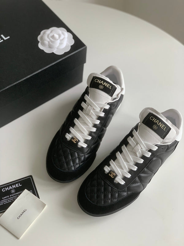 CC Sneaker In Black Lambskin Quilted 143544
