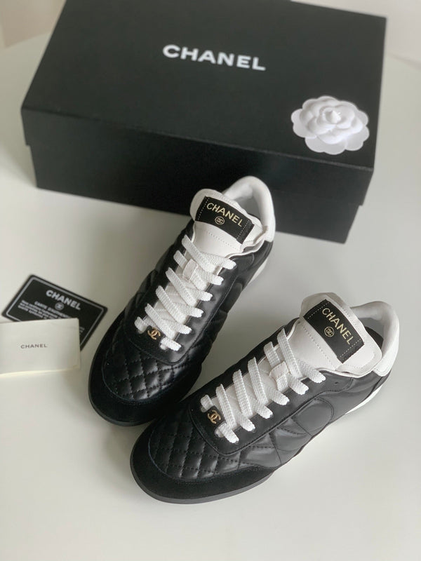 CC Sneaker In Black Lambskin Quilted 143544