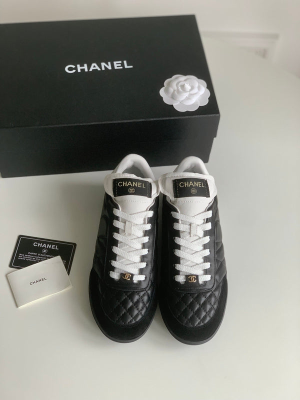 CC Sneaker In Black Lambskin Quilted 143544