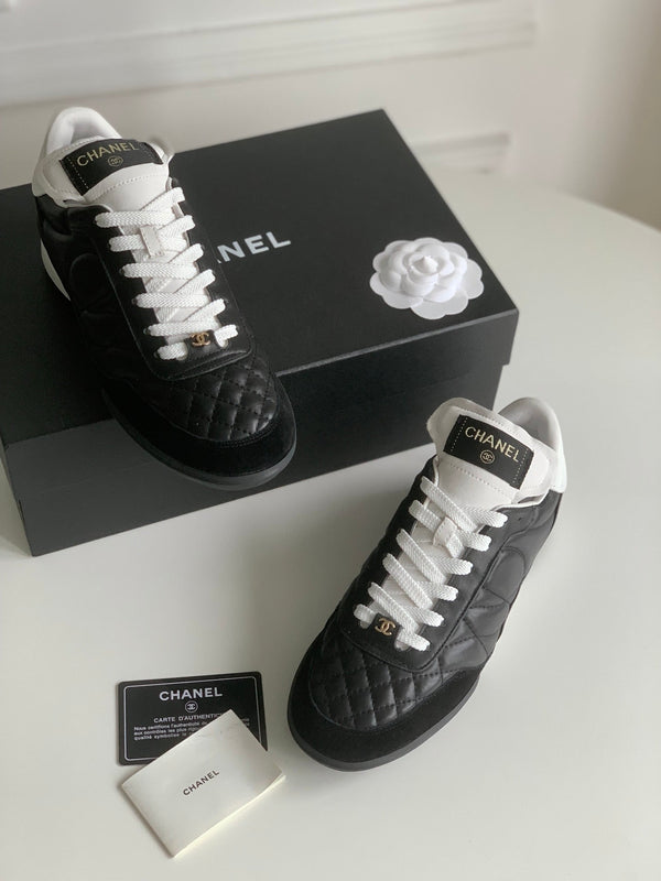 CC Sneaker In Black Lambskin Quilted 143544