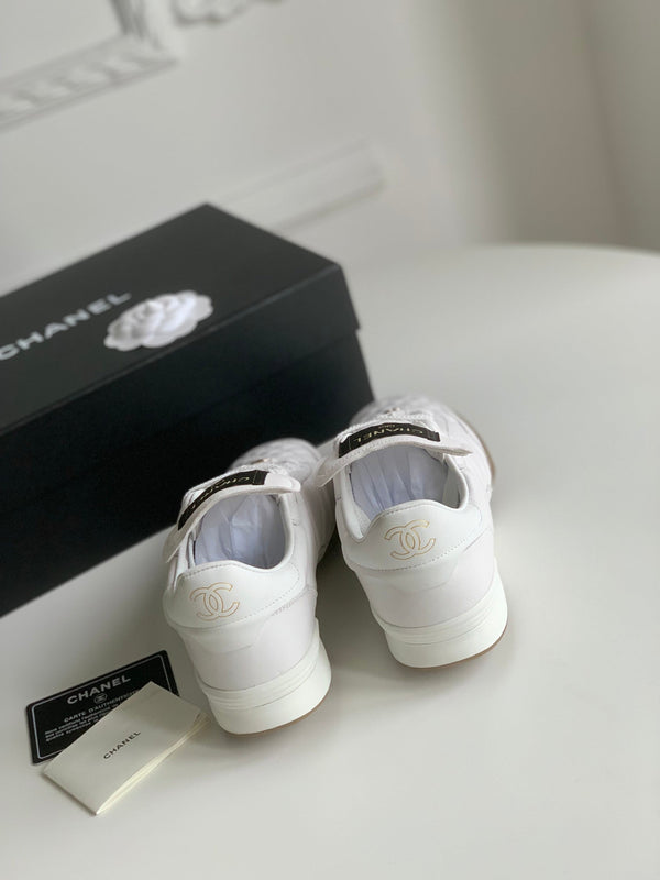 CC Sneaker In White Lambskin Quilted 143554