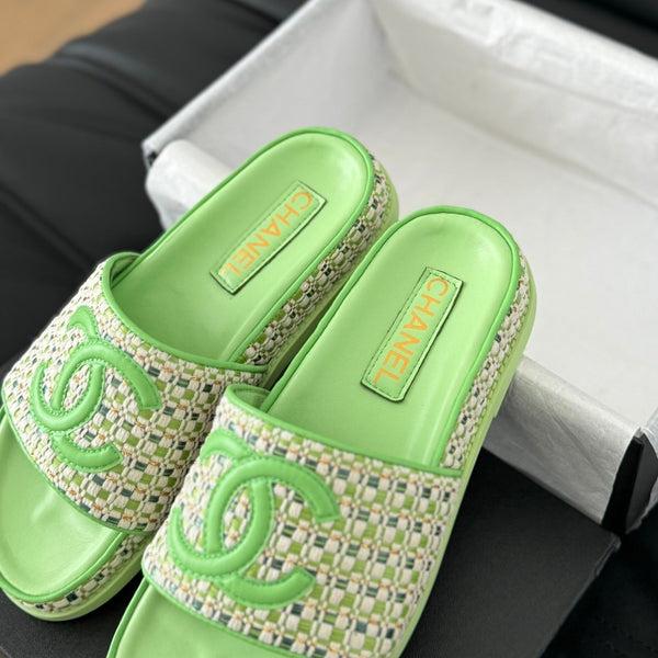 Slippers Sheepskin Light Green