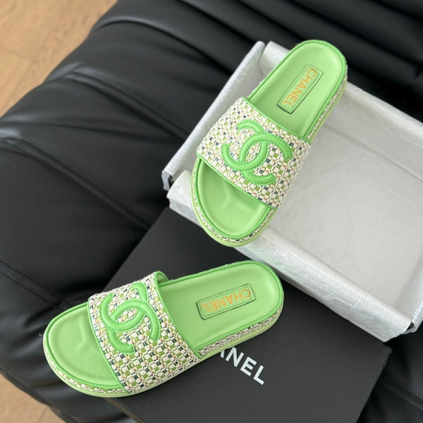 Slippers Sheepskin Light Green