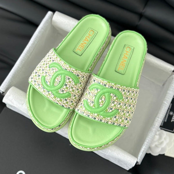 Slippers Sheepskin Light Green