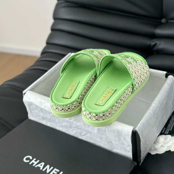 Slippers Sheepskin Light Green