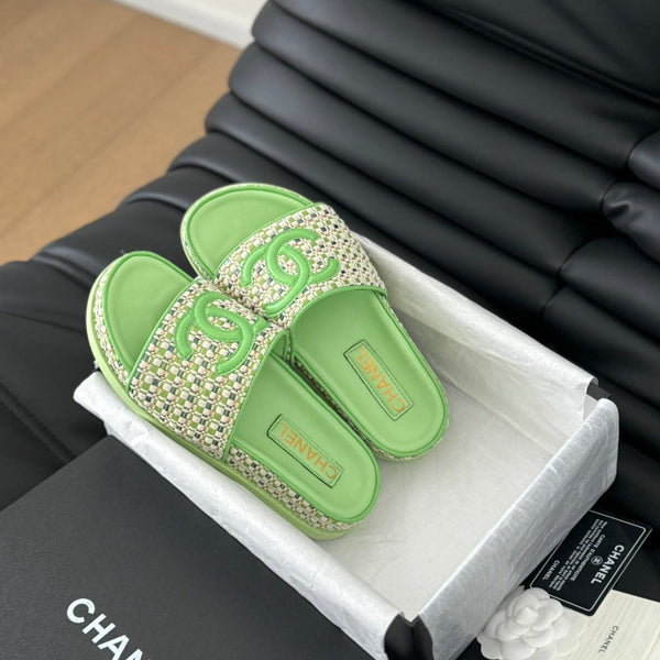Slippers Sheepskin Light Green