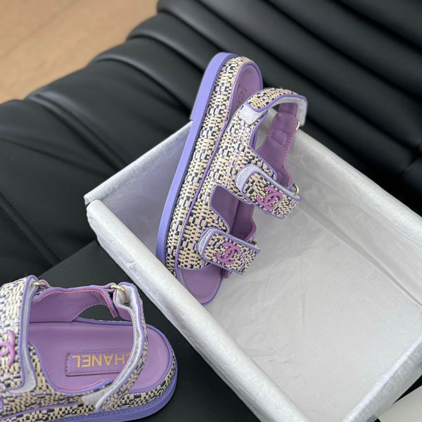 Dad Sandals Sheepskin Heather Purple