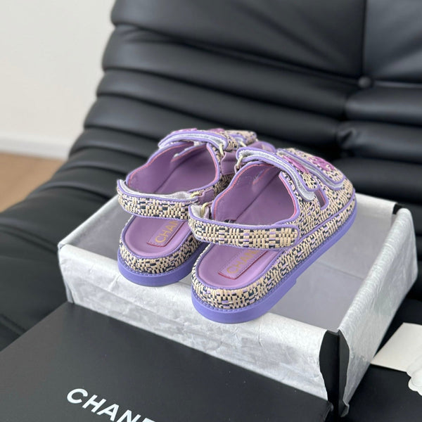 Dad Sandals Sheepskin Heather Purple