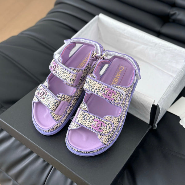 Dad Sandals Sheepskin Heather Purple