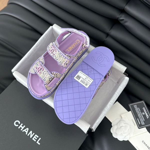 Dad Sandals Sheepskin Heather Purple