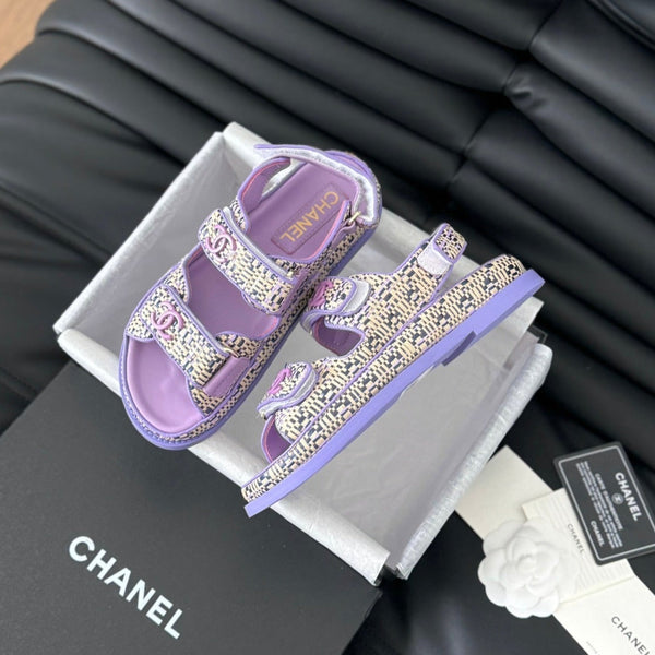 Dad Sandals Sheepskin Heather Purple