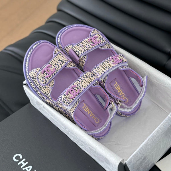 Dad Sandals Sheepskin Heather Purple