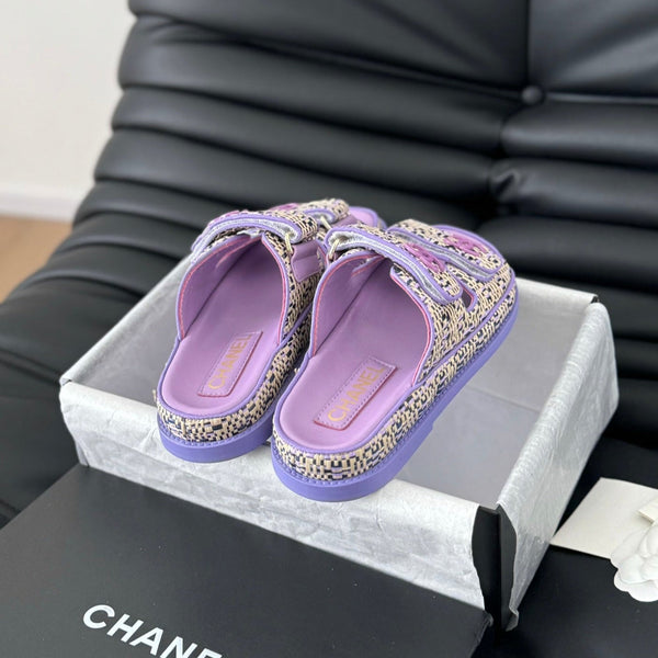 Mule Sanndals Sheepskin Heather Purple