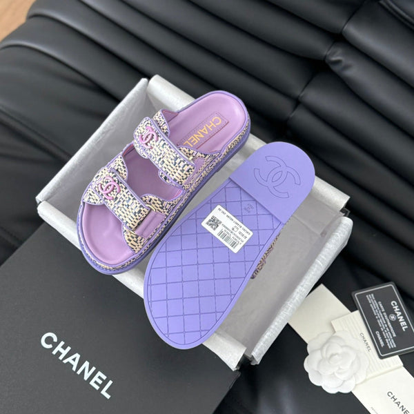 Mule Sanndals Sheepskin Heather Purple