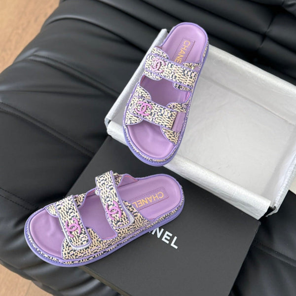 Mule Sanndals Sheepskin Heather Purple