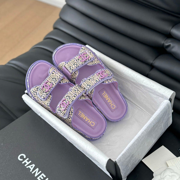 Mule Sanndals Sheepskin Heather Purple