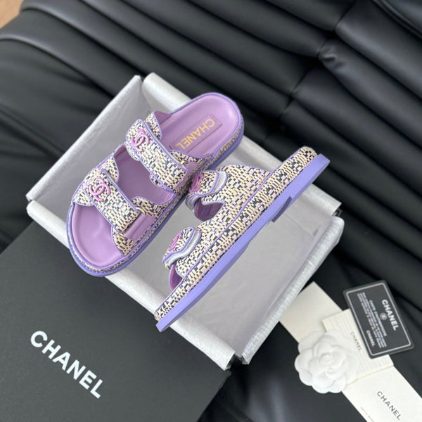 Mule Sanndals Sheepskin Heather Purple