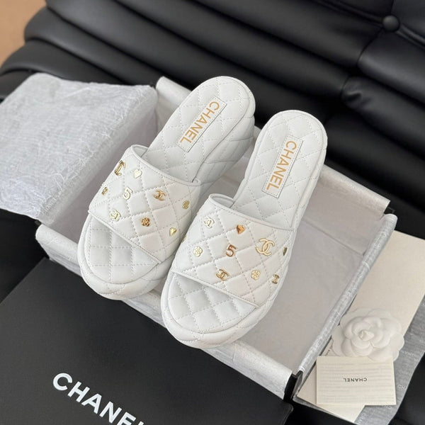 mule sandal 75 white quilted calfskin