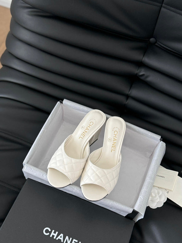 sandalo cc 70 vitello trapuntato bianco