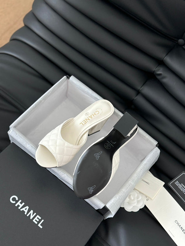 sandalo cc 70 vitello trapuntato bianco