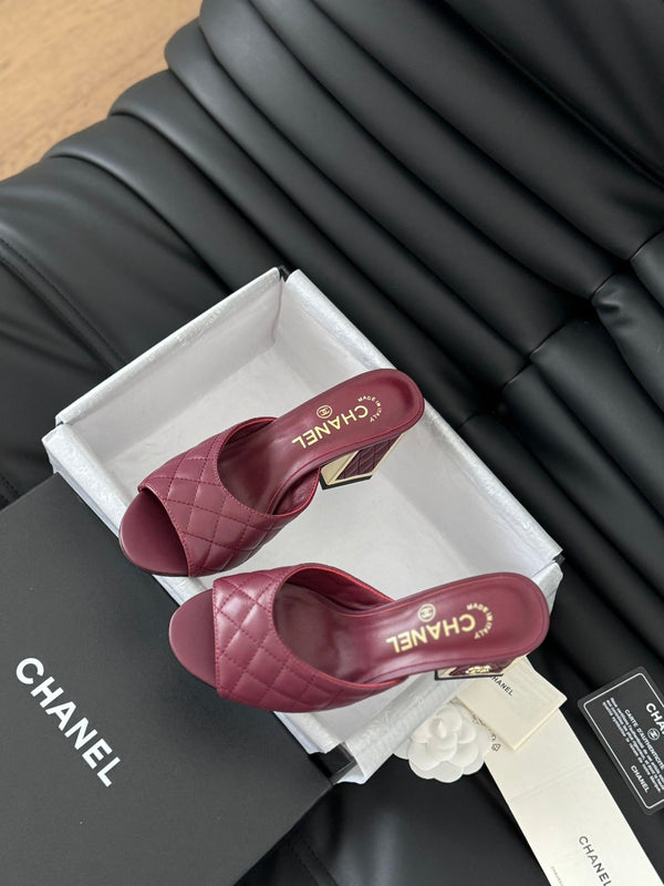 cc sandal 70 burgundy quilted calfskin