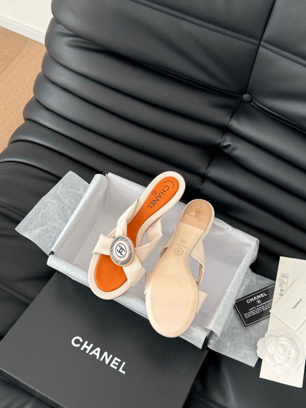 VIVID ORANGE FABRIC CC SLIDE SANDALS