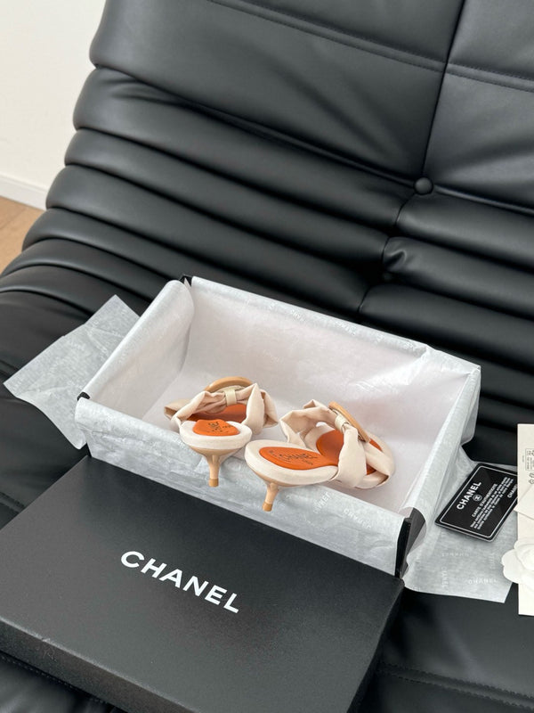 VIVID ORANGE FABRIC CC SLIDE SANDALS