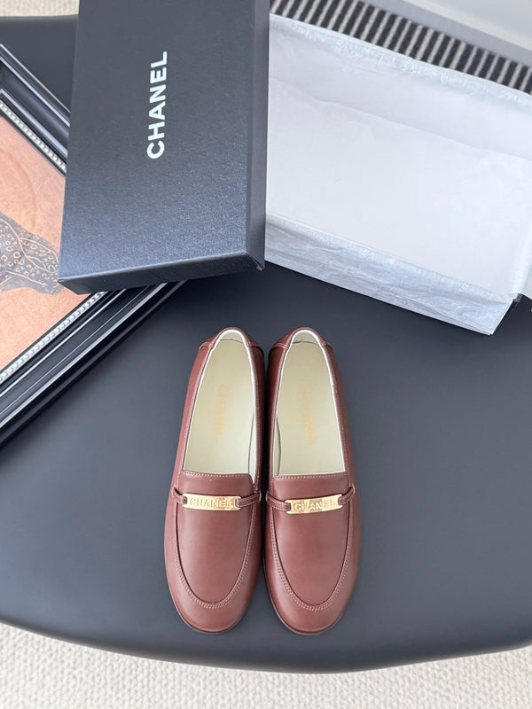 CC 25K Vintage Finition Main Loafers Reddish Brown Calfskin 458642