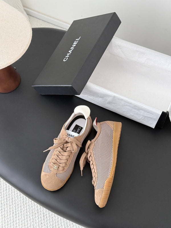 CC 26s Casual Shoes Taupe Mesh Suede 914919