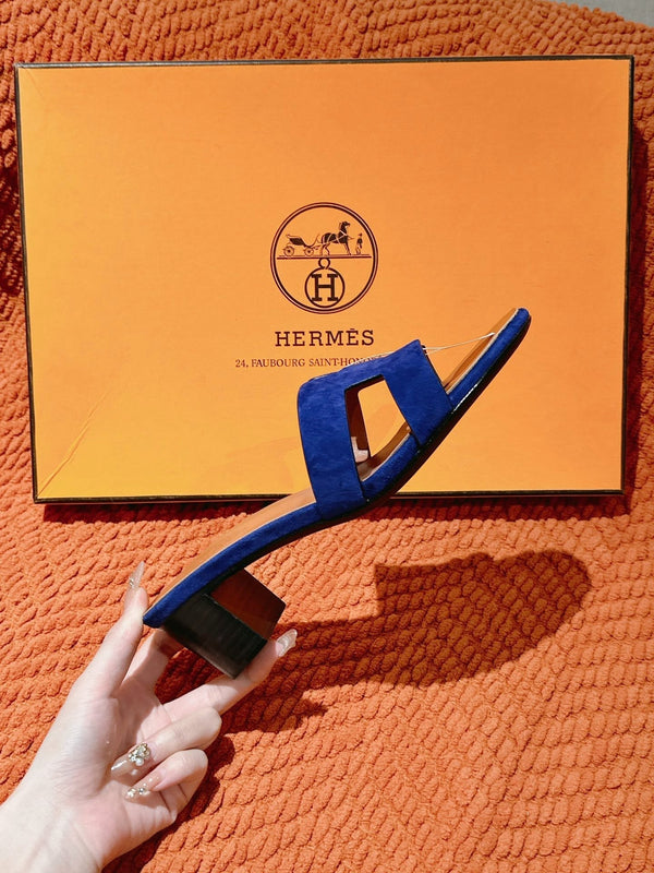 HM Oasis Sandals Dark Navy Calfskin 312713