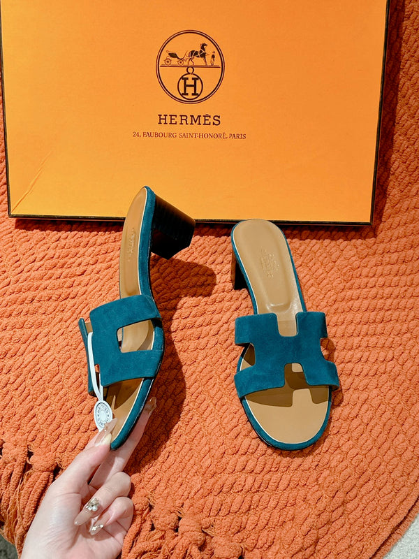 HM Oasis Sandals Teal Calfskin 312714