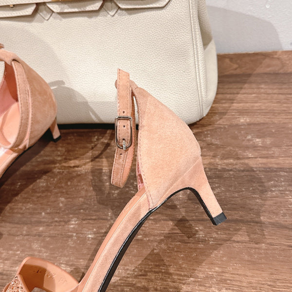 HM Diamond Sandals Pink Calfskin 308101