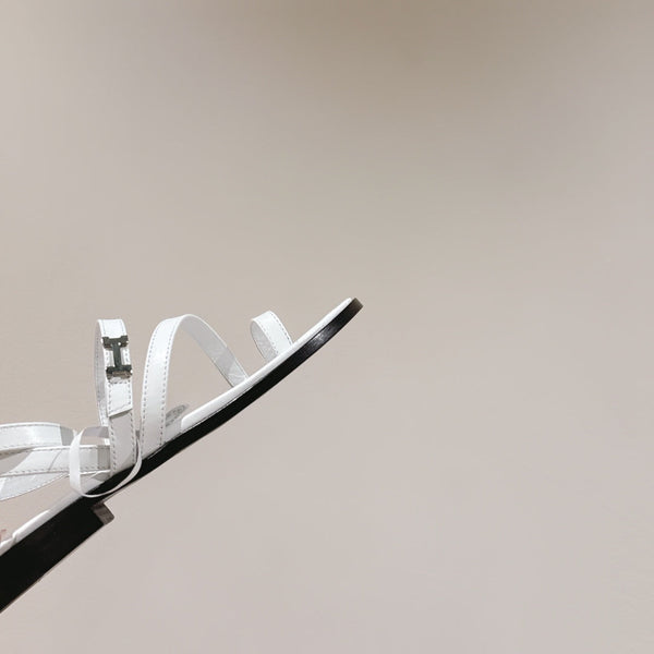 HM Harmonie Sandal White Swift Calfskin 256885