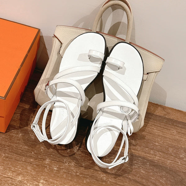 HM Harmonie Sandal White Swift Calfskin 256885