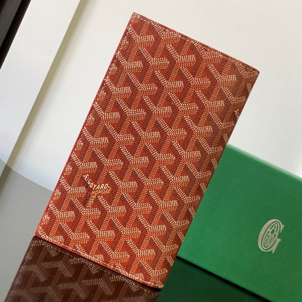 PORTAFOGLIO RICHELIEU CON LIBRETTO DEGLI ASSEGNI 19 IN TELA GOYARDINE ROSSO PERSIANO E PELLE DI VITELLO