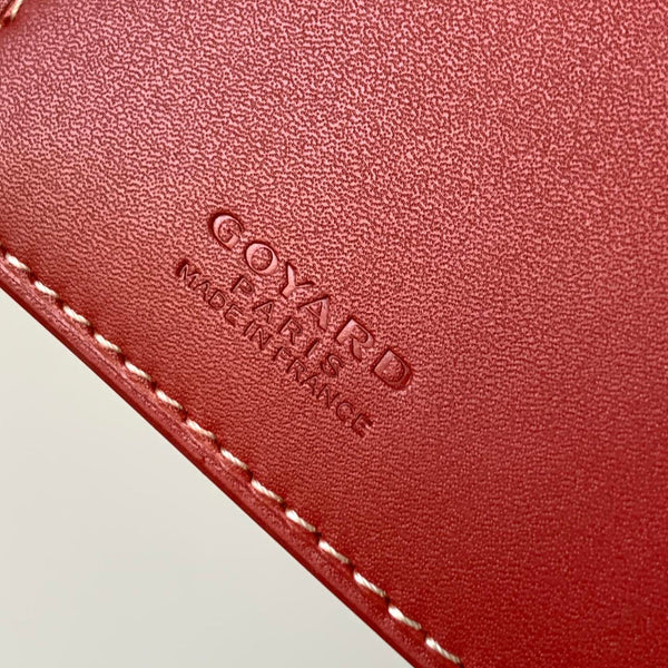 PORTAFOGLIO RICHELIEU CON LIBRETTO DEGLI ASSEGNI 19 IN TELA GOYARDINE ROSSO PERSIANO E PELLE DI VITELLO