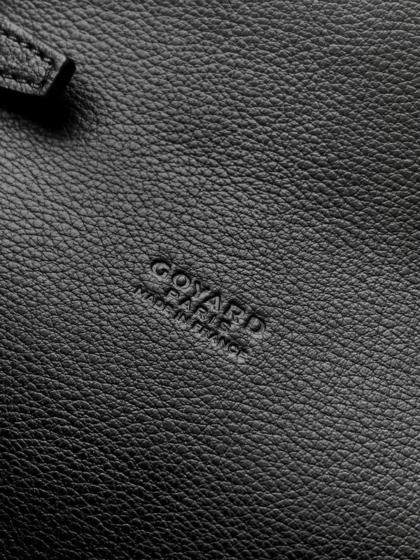 PORTAFOGLIO-BUSTA CHYPRE 21 IN TELA GOYARDINE NERA E PELLE DI VITELLO