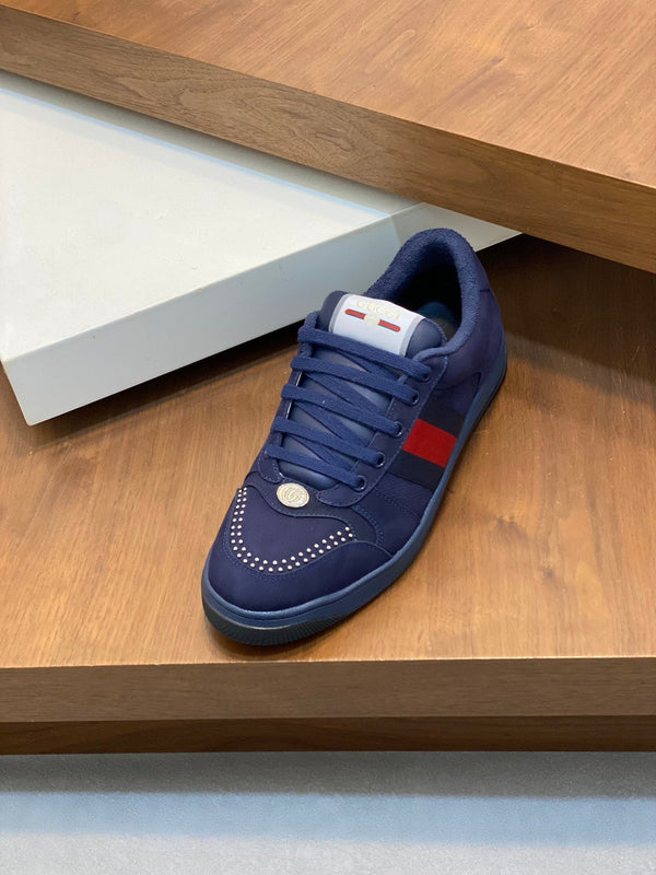 GG Men's Screener Sneaker Blue Cowhide 534045