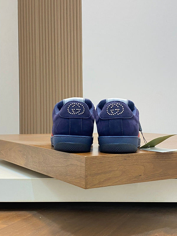 GG Men's Screener Sneaker Blue Cowhide 534045