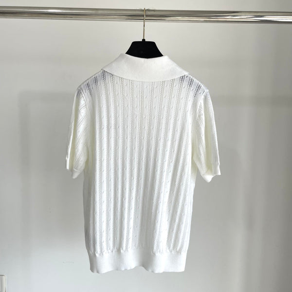 Miu 25 Polo T- Shirt White Wool 232683