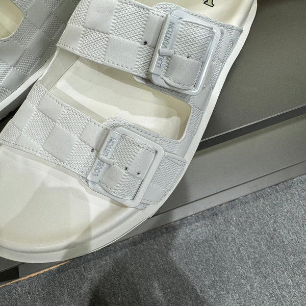 LV DAD SANDAL WHITE DAMIER CALFSKIN