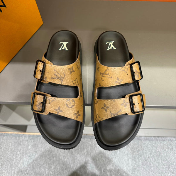 LV DAD SANDAL COPPER BROWN MONOGRAM CALFSKIN