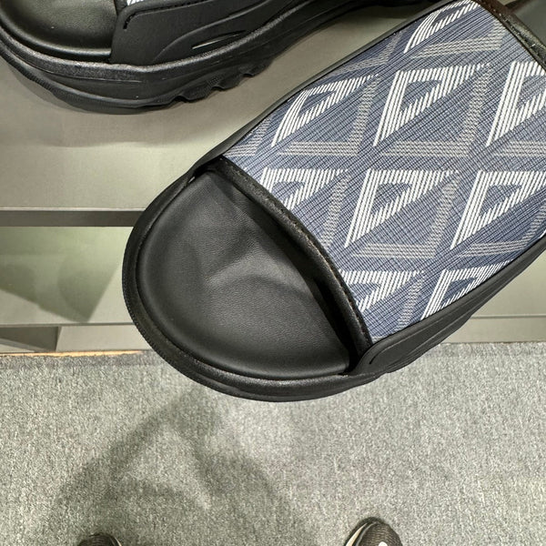 CD H-TOWN SANDAL GREY BLUE CALFSKIN