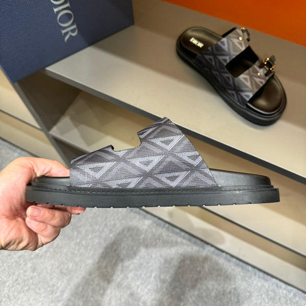 CD DOUBLE H-TOWN SANDAL BLACK CALFSKIN