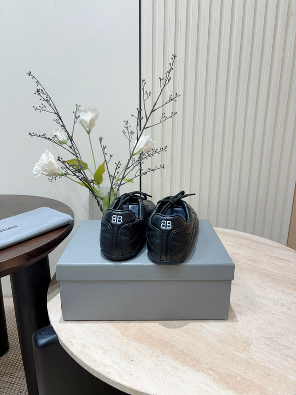 SOCCER SNEAKER IN BLACK QUILTED LAMBSKIN